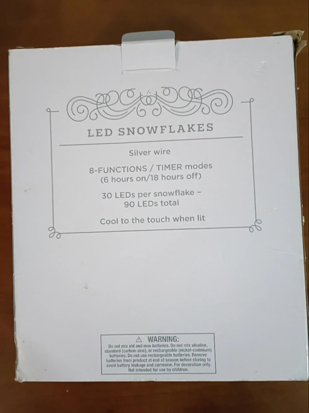 LED Snowflakes String Lights - Cool White - 3 Pack